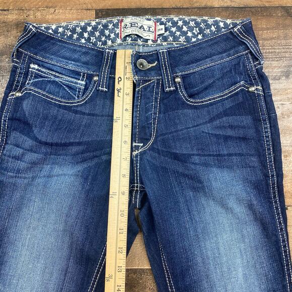 Ariat Women's Straight Leg Jeans - Dark Blue - Picture 3 of 9